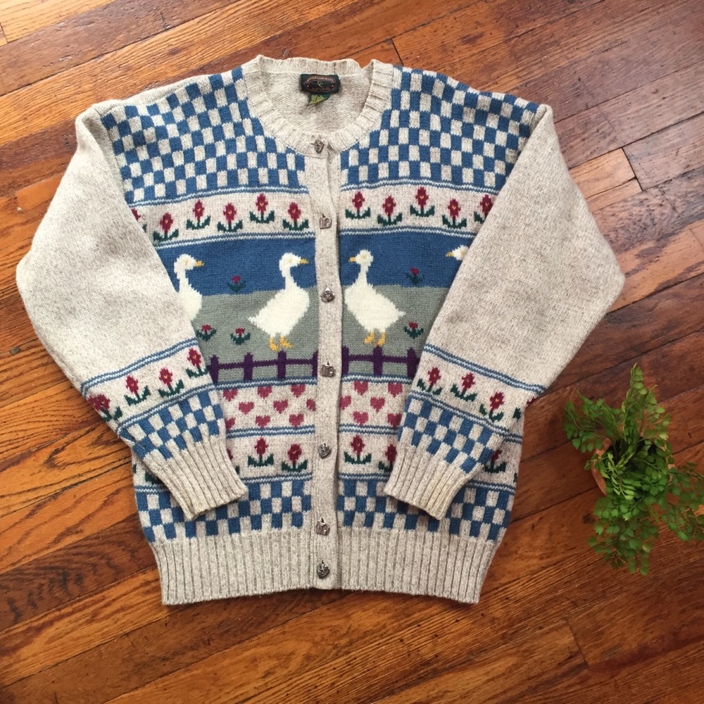 Charter Club Petites Ducks Wool Sweater